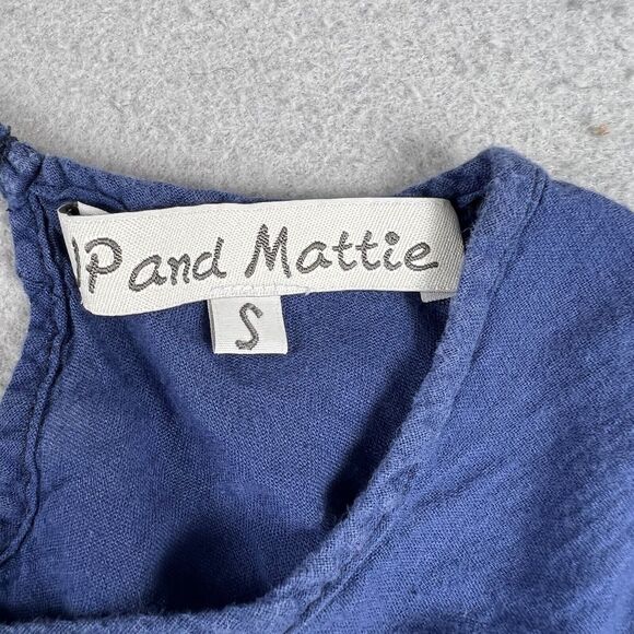 JP and Mattie Cap Sleeve Blue Floral Midi‎ Flowy A Line Dress Small - Picture 8 of 12